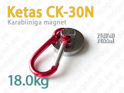 Karabiiniga magnet Ketas CK-30N, Nikkel