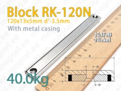 Countersink magnet, Block RK-120N, Metal casing