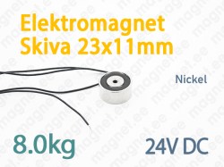 Elektromagnet Skiva 23x11mm, 24V DC, Nickel
