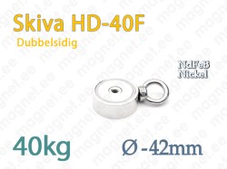 Fiskemagnet med ögla HD-40F Dubbelsidig, 40kg