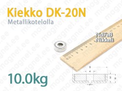 Reiällinen kiinnitysmagneetti Kiekko DK-20N, Metallikotelolla