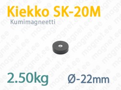 Kumimagneetti Kiekko SK-20M, Musta