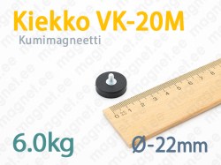 Kumimagneetti Kiekko VK-20M, Musta