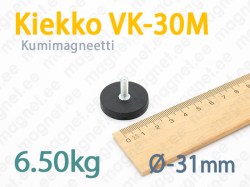 Kumimagneetti Kiekko VK-30M, Musta