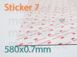Painduv magnet Sticker 7, 580mm, 3M