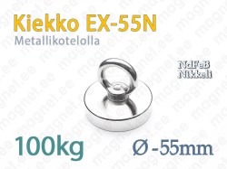 Magneetti silmukalla, Kiekko EX-55N, Metallikotelolla