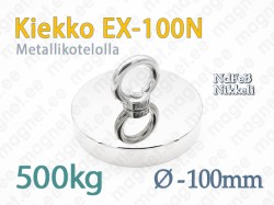 Magneetti silmukalla, Kiekko EX-100N, Metallikotelolla