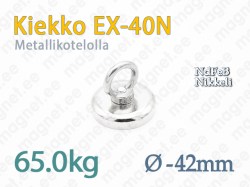 Magneetti silmukalla, Kiekko EX-40N, Metallikotelolla