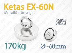 Silmusega magnet, Ketas EX-60N, Metallümbrisega