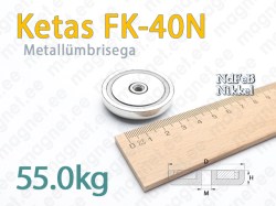 Sisekeermega magnet Ketas FK-40N, Metallümbrisega