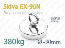 Skivmagnet med sluten ögla EX-90N, Metallhölje