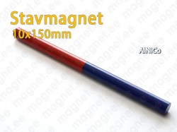 Stavmagnet 10x150mm, AlNiCo magnet