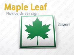 Magnetic Maple Leaf, novice driver sign