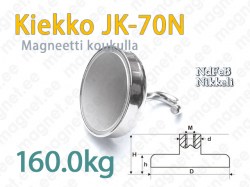 Kiekkomagneetti koukulla JK-70N, Nikkeli