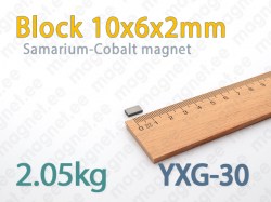 SmCo magnet Block 10x6x2mm YXG30