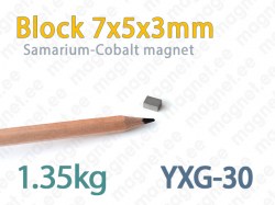 SmCo magnet Block 7x5x3mm YXG30