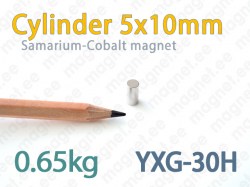 SmCo magnet Cylinder 5x10mm YXG30H