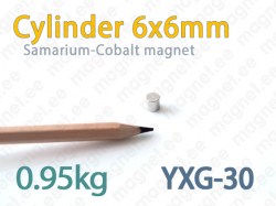 SmCo magnet Cylinder 6x6mm YXG30
