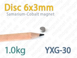 SmCo magnet Disc 6x3mm YXG30