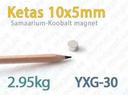 SmCo magnet, Ketas 10x5mm YXG30