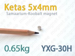 SmCo magnet Ketas 5x4mm YXG-30H