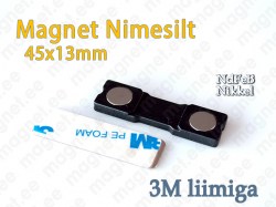Magnet Nimesilt, 45x13mm, 2x neodüümmagnet