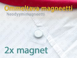 Ommeltava magneetti, Neliö, pvc päällystetty