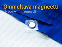 Ommeltava magneetti, Neliö, pvc päällystetty