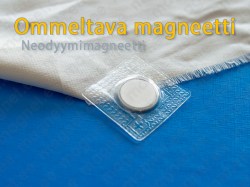 Ommeltava magneetti, Neliö, pvc päällystetty