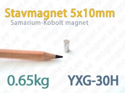 SmCo Stavmagnet 5x10mm, YXG30H