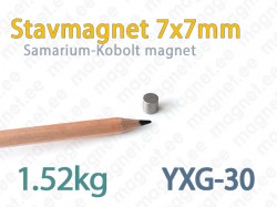 SmCo Stavmagnet 7x7mm, YXG30