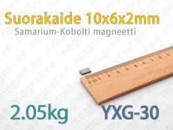 SmCo Suorakaidemagneetti 10x6x2mm, YXG30