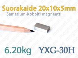 SmCo Suorakaidemagneetti 20x10x5mm, YXG30H