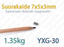 SmCo Suorakaidemagneetti 7x5x3mm, YXG30